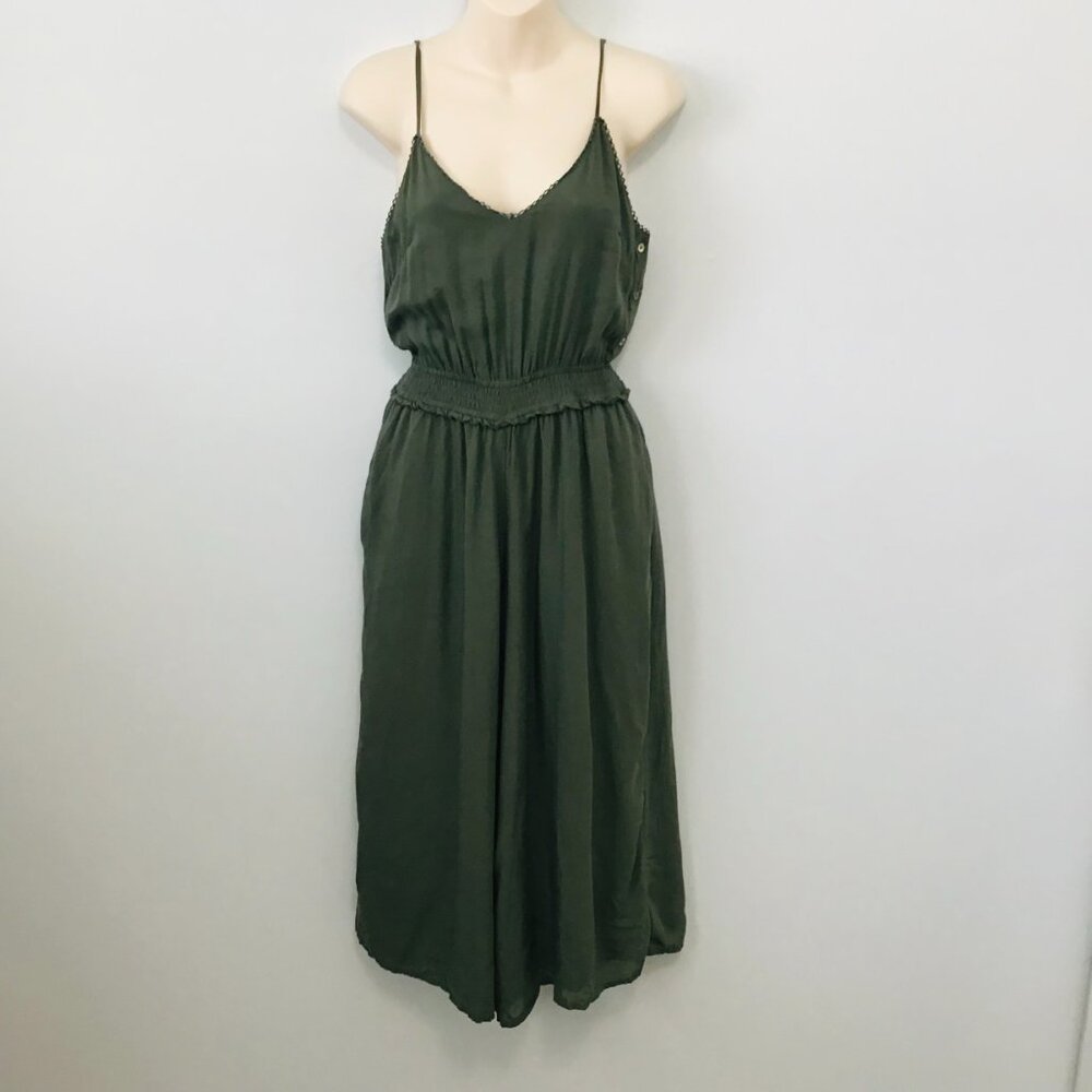 Aritzia Wilfred Irene Wide Leg Jumpsuit Sagesse Kahki Olive Green Size XS